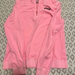 Vineyard Vines Girls’ Pink Quarter-Zip Pullover